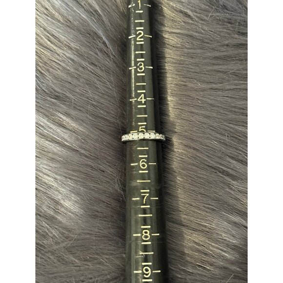 925 Black Band Eternity Cz Ring - Picture 7 of 7